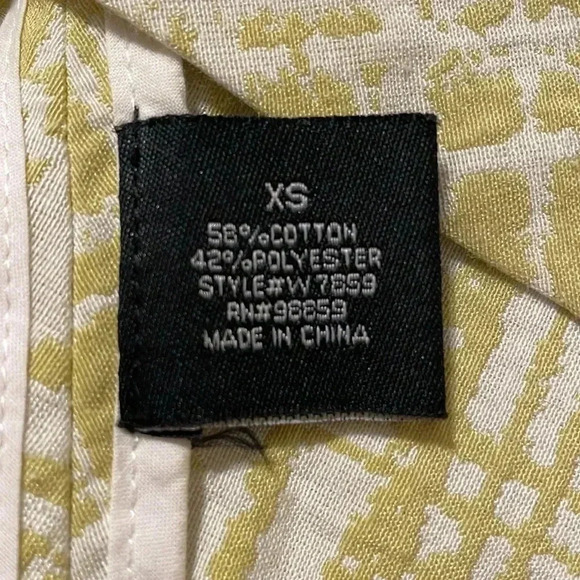 W118 by Walter Baker A Line Open Eyelet Abstract Yellow Mini Dress‎ Women Sz XS - Picture 7 of 7